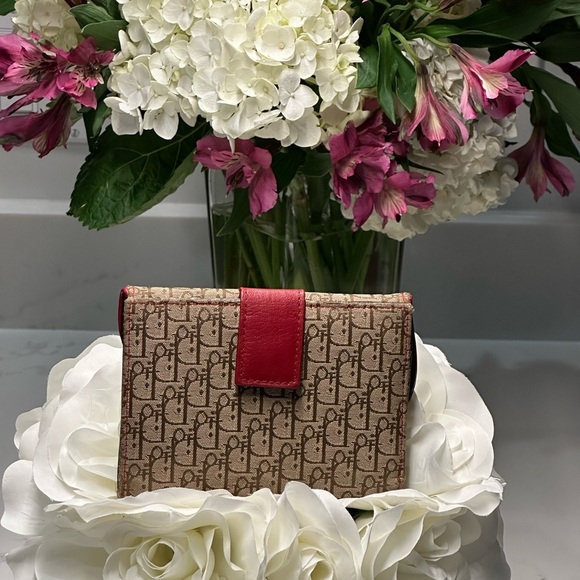 Vintage Christian Dior Brown Trotter Raster Saddle Bi-Fold Wallet - Picture 2 of 10